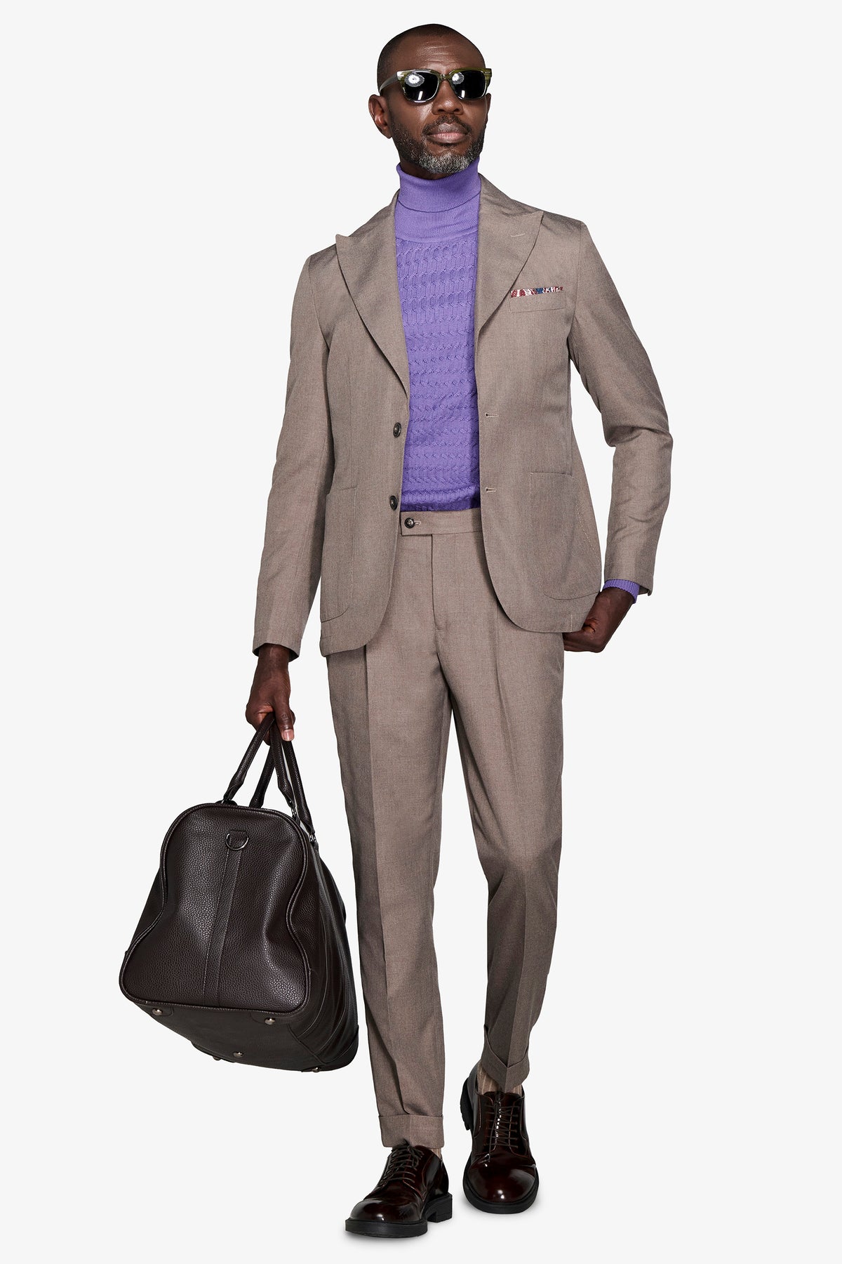 Giacca twill tortora