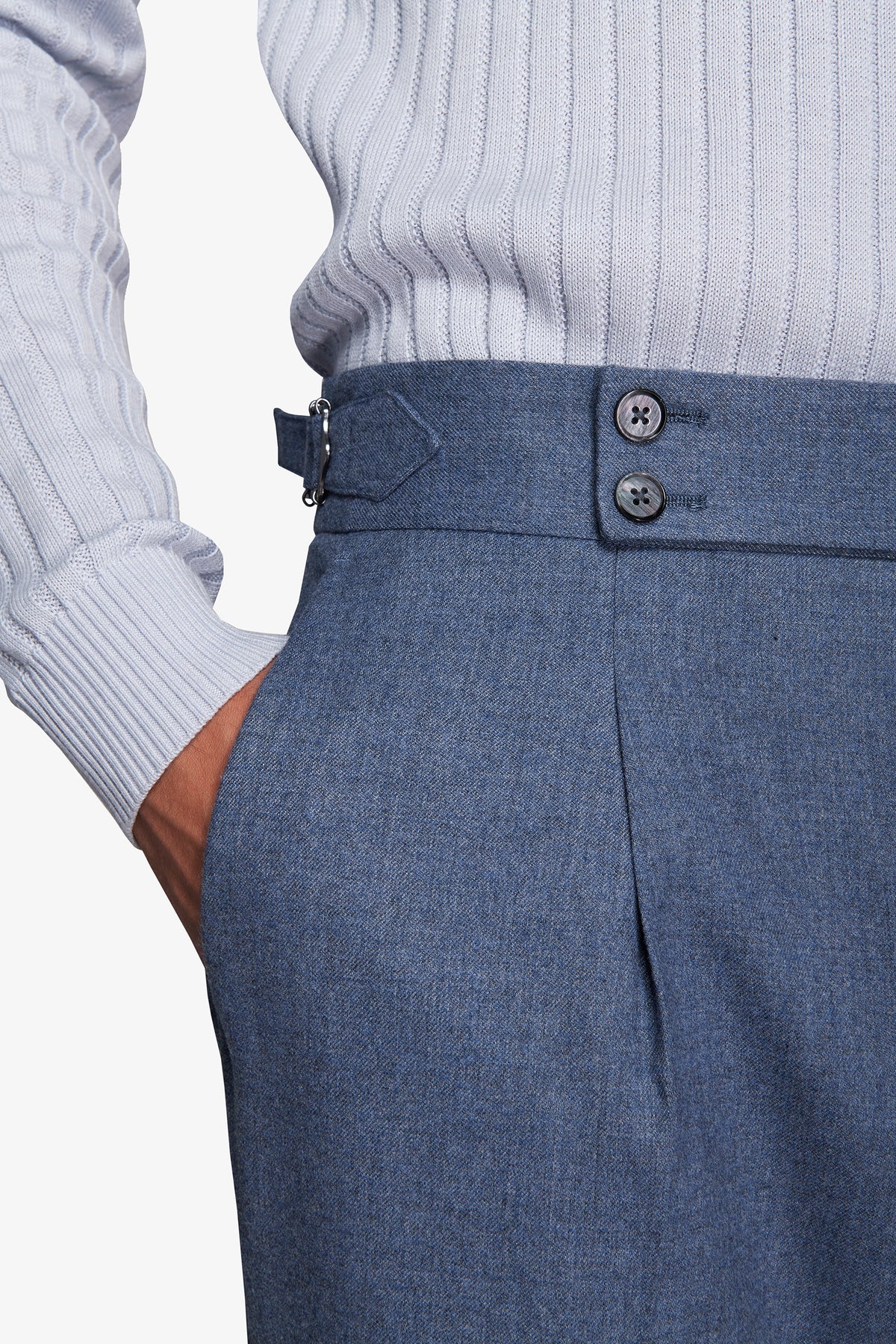 Pantaloni effetto flanella carta da zucchero