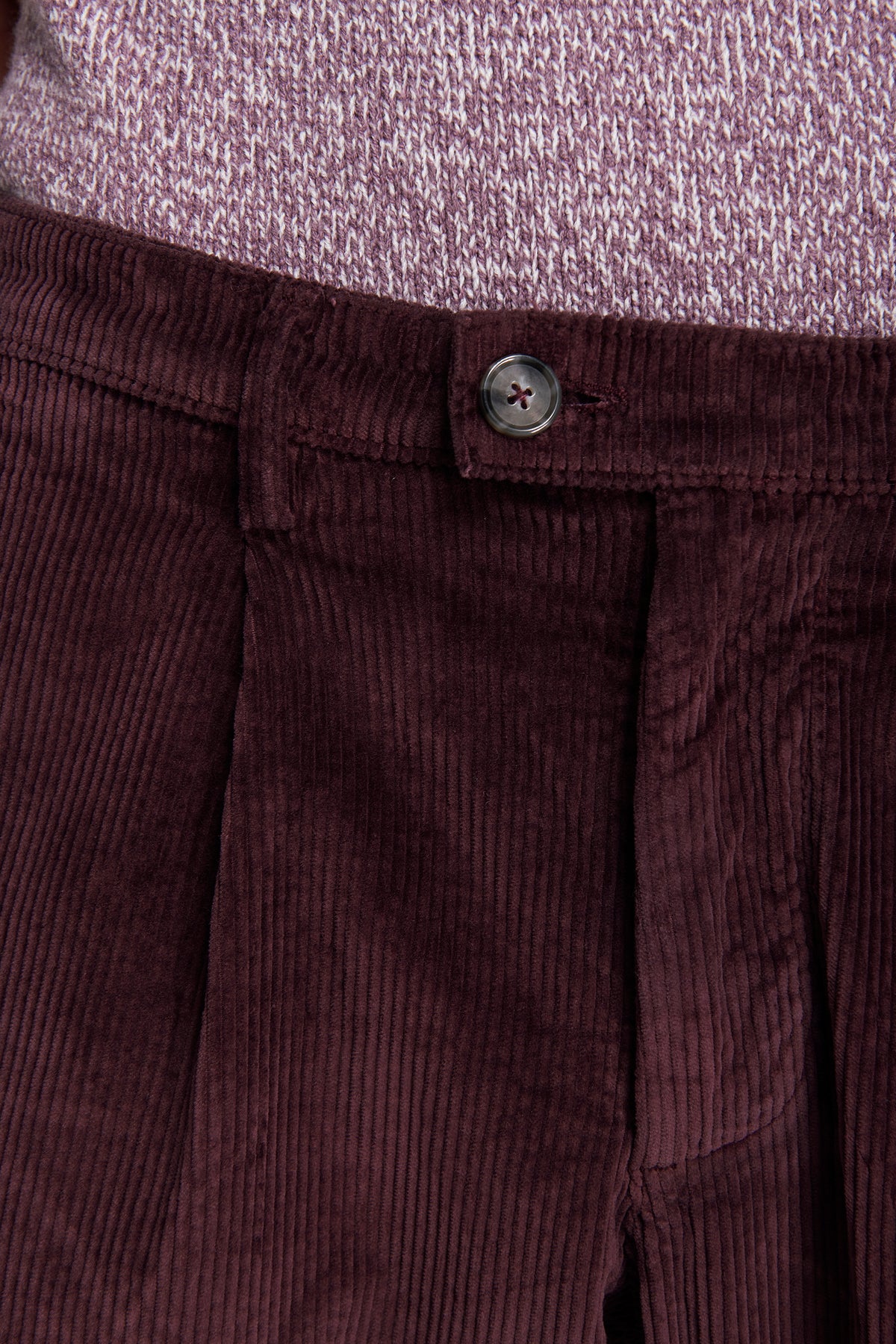 Pantaloni velluto millerighe bordeaux