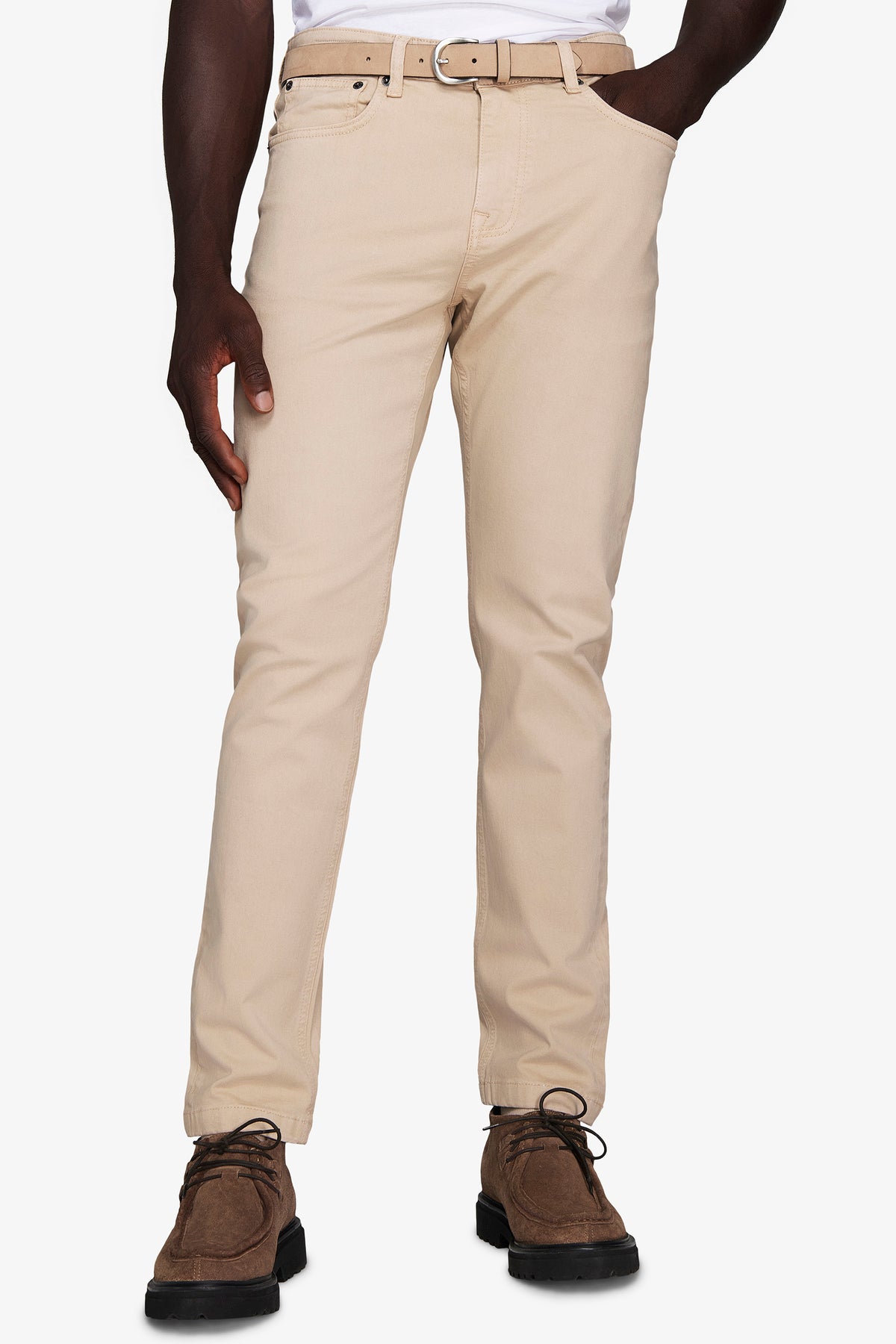 Pantaloni 5 tasche beige