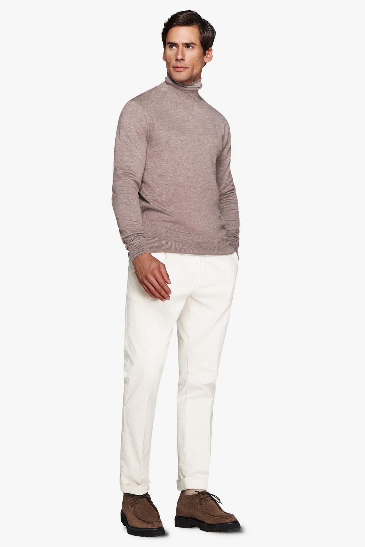 Maglia dolcevita basic tortora