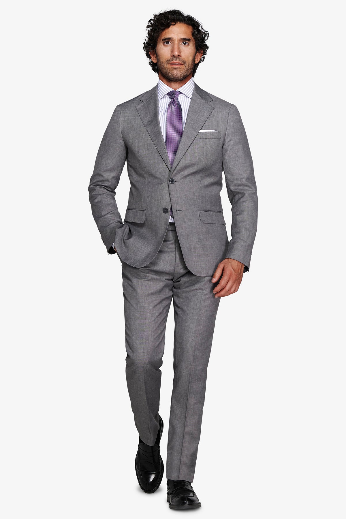 Giacca in grisaglia grigio medio