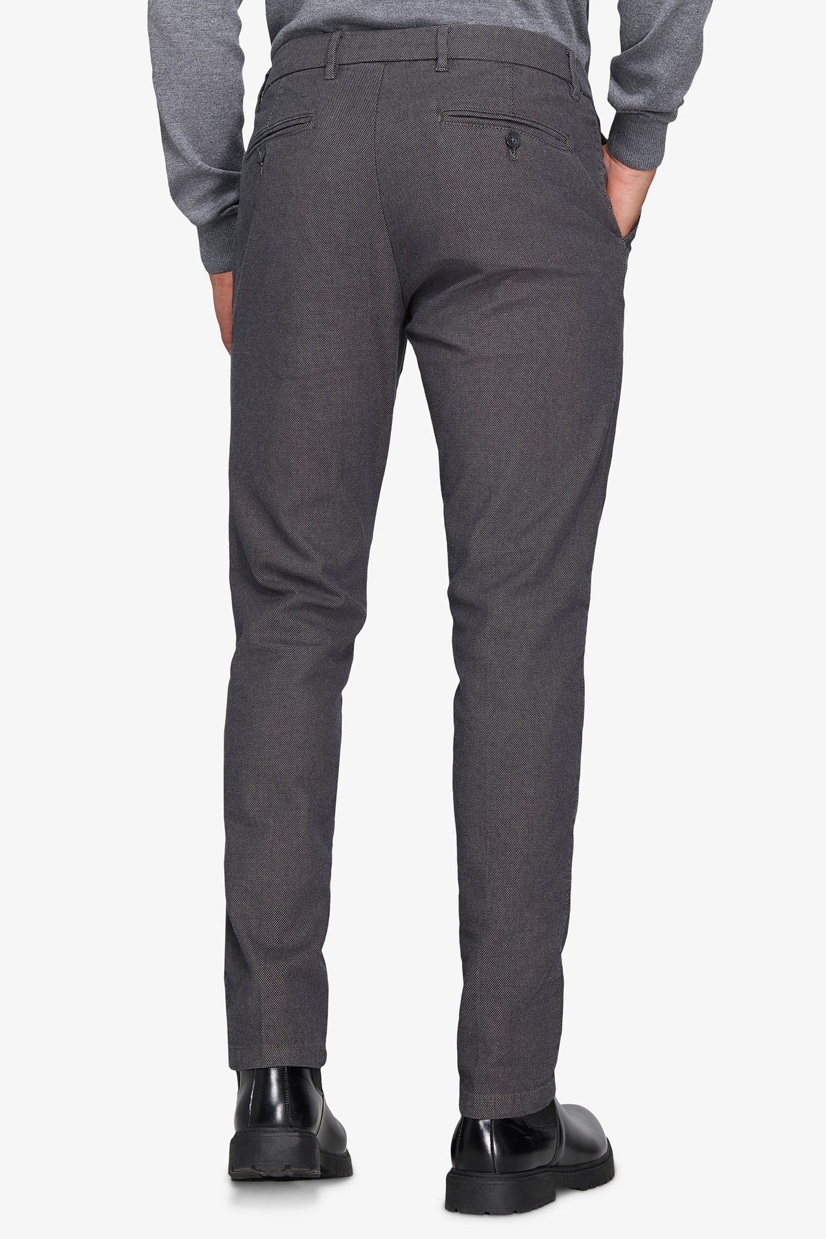 Pantalon armuré gris moyen