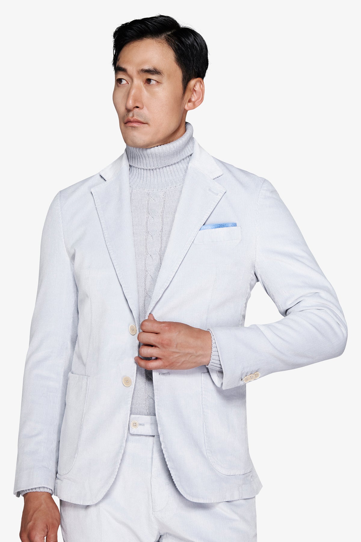 Giacca velluto a coste celeste