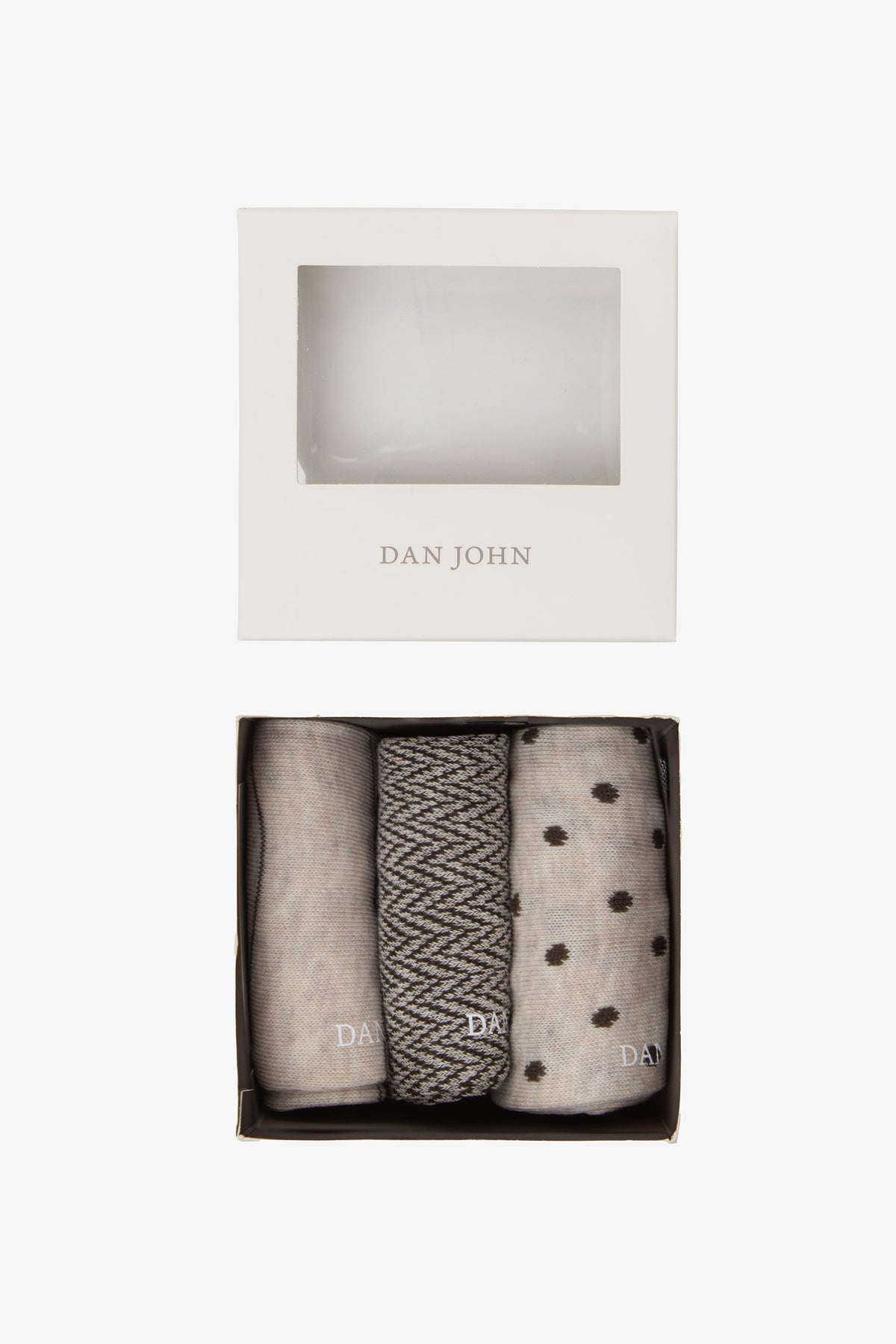 3-pack calzini multi fantasia beige-Dan John