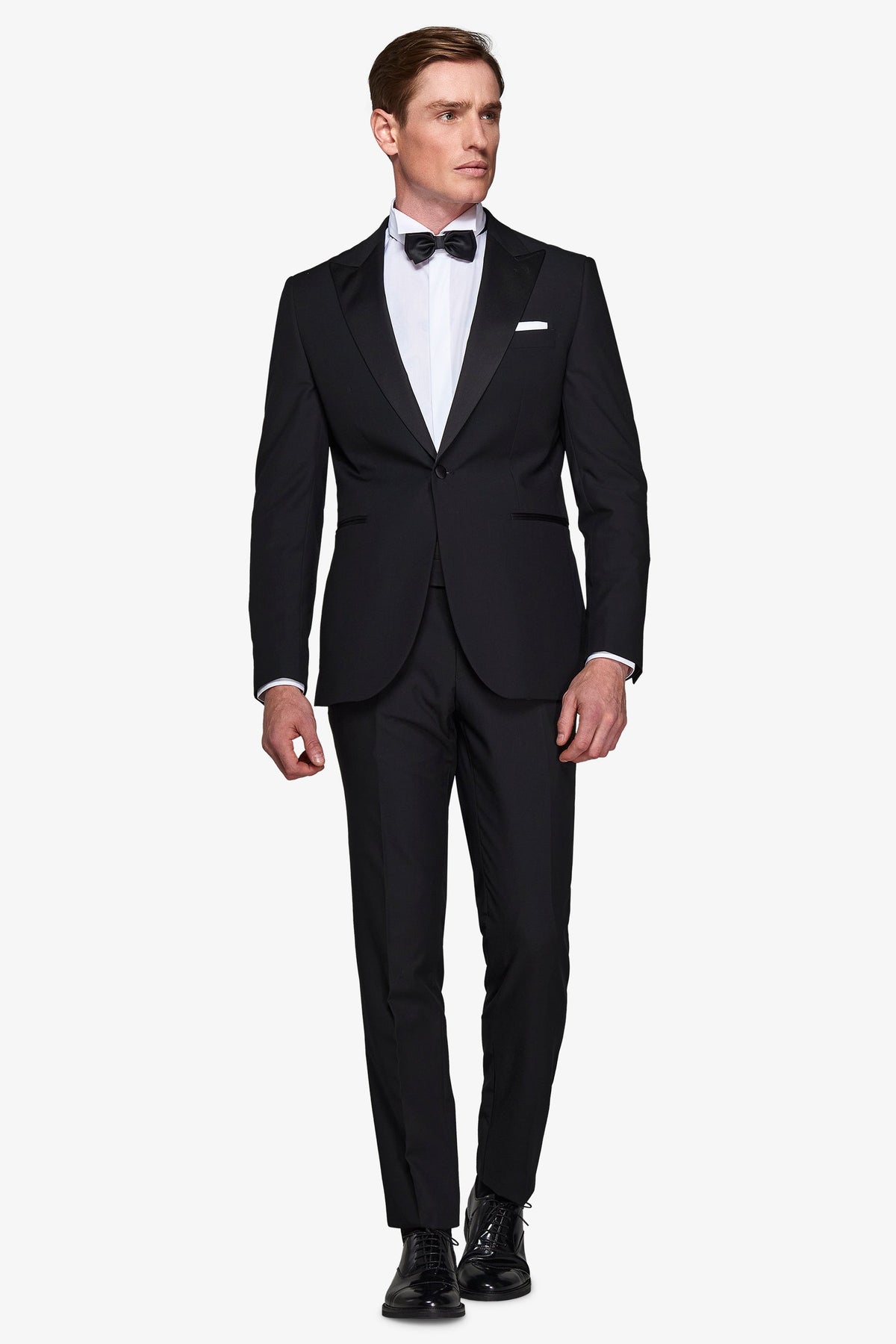 Abito smoking rever a lancia nero-Dan John