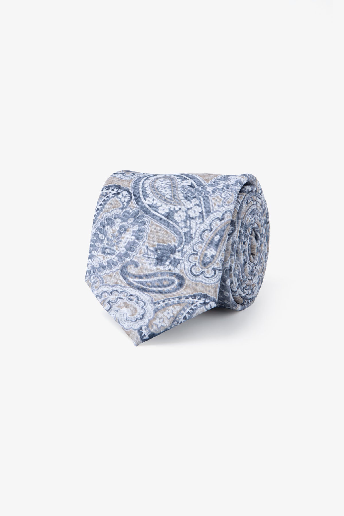 Cravatta disegno cashmere beige-Dan John