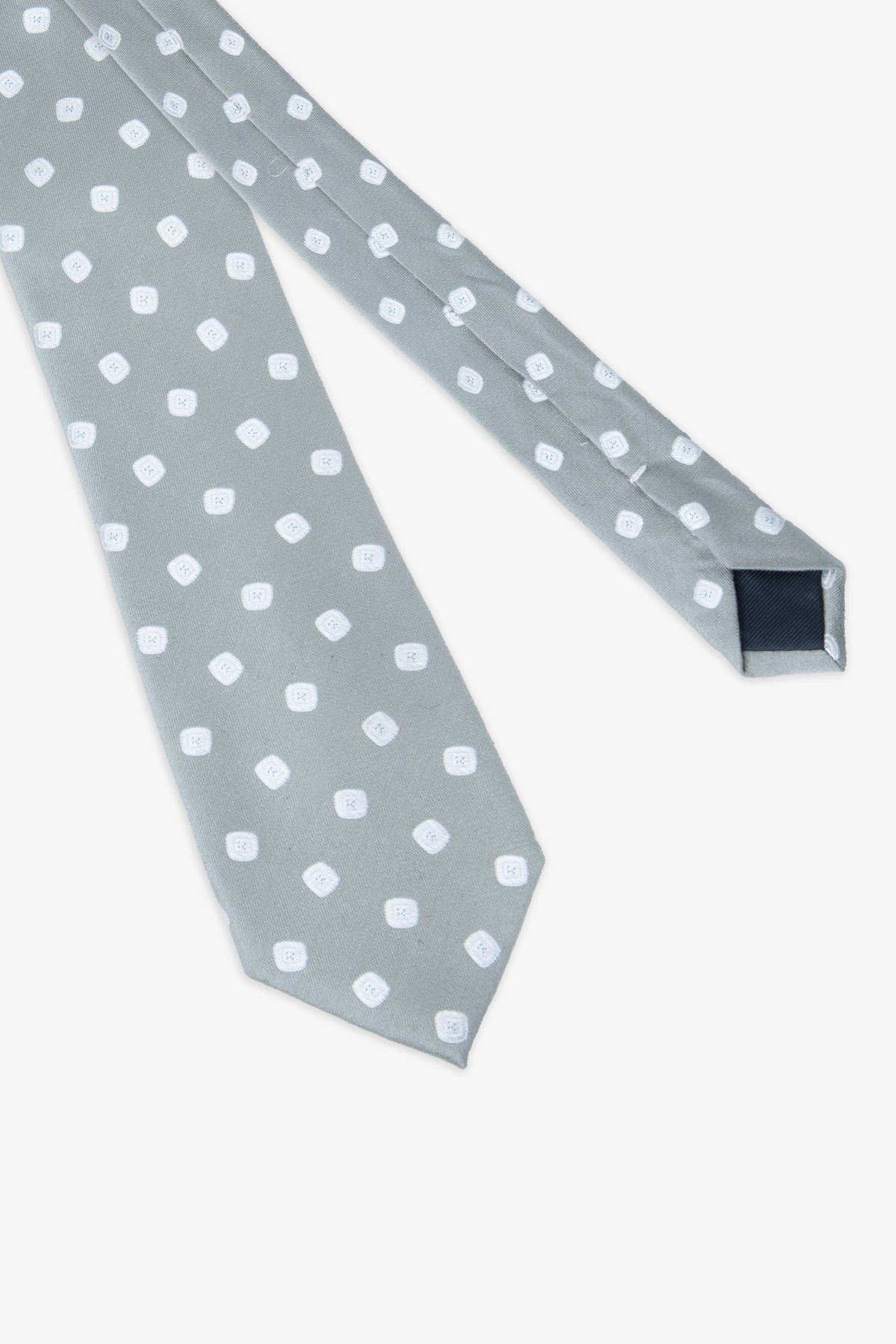 Cravatta disegno geometrico grigio-Dan John