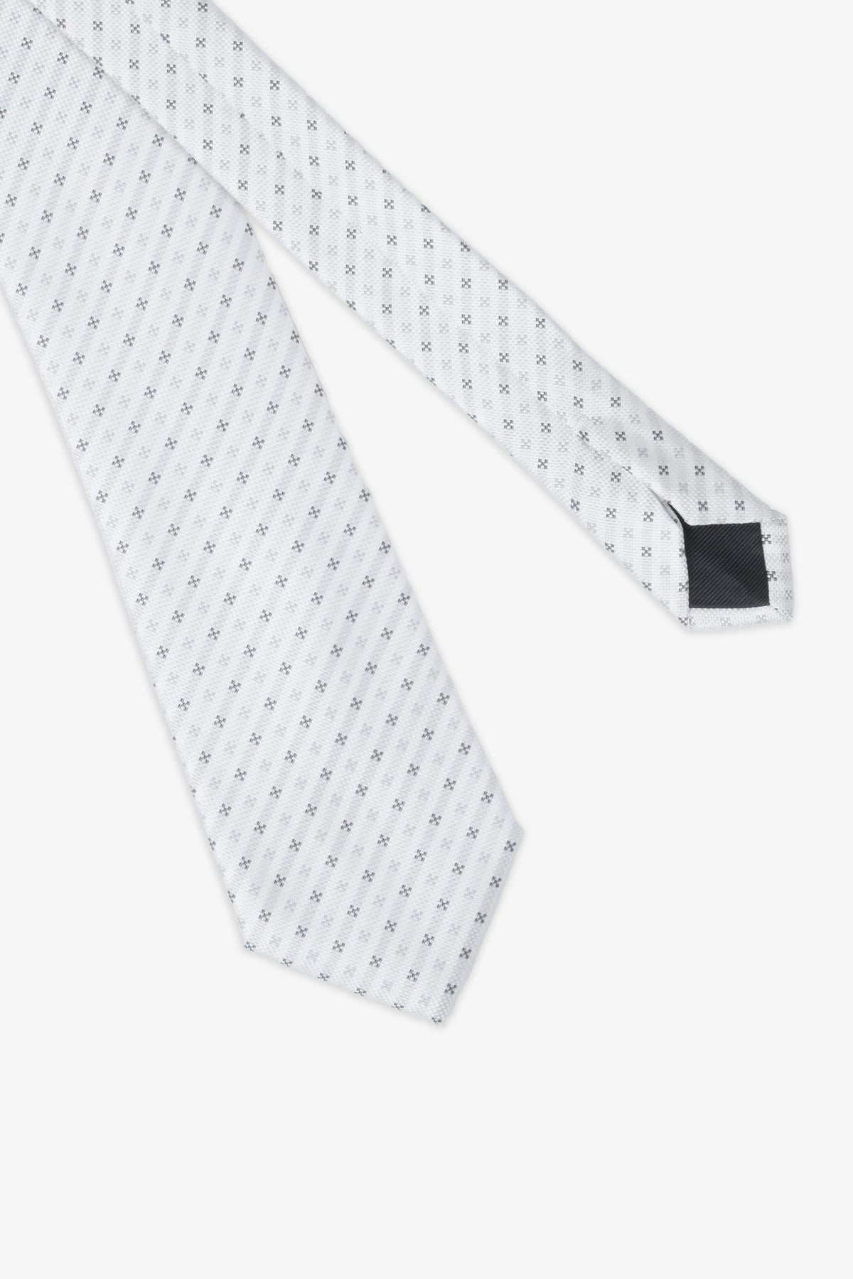 Cravatta disegno giglio bianca-Dan John