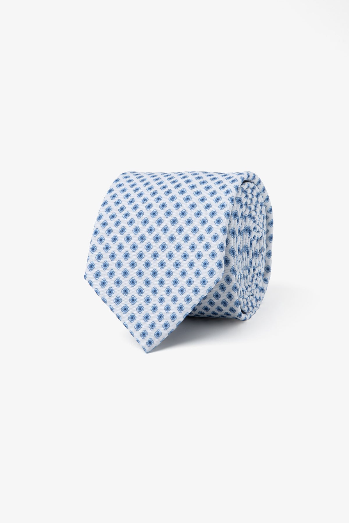 Cravatta disegno microfiore panna-Dan John