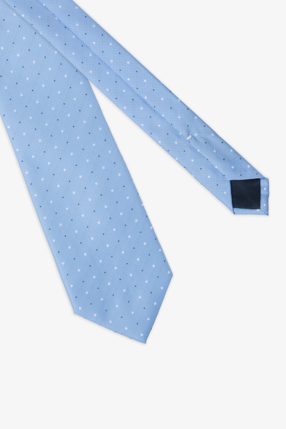 Cravatta fantasia micropuntino azzurro-Dan John