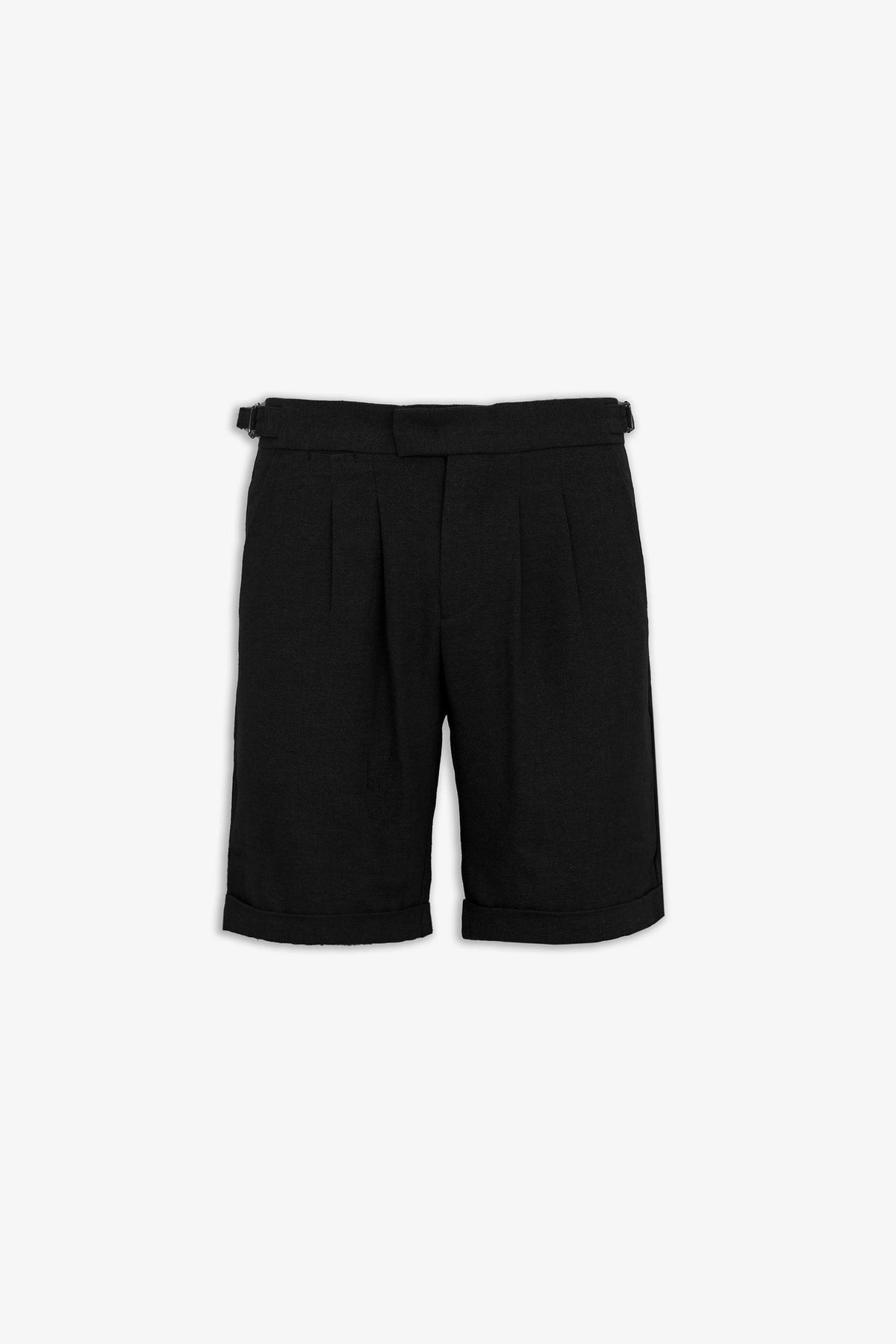 Bermuda con cinturini armaturato nero-Dan John