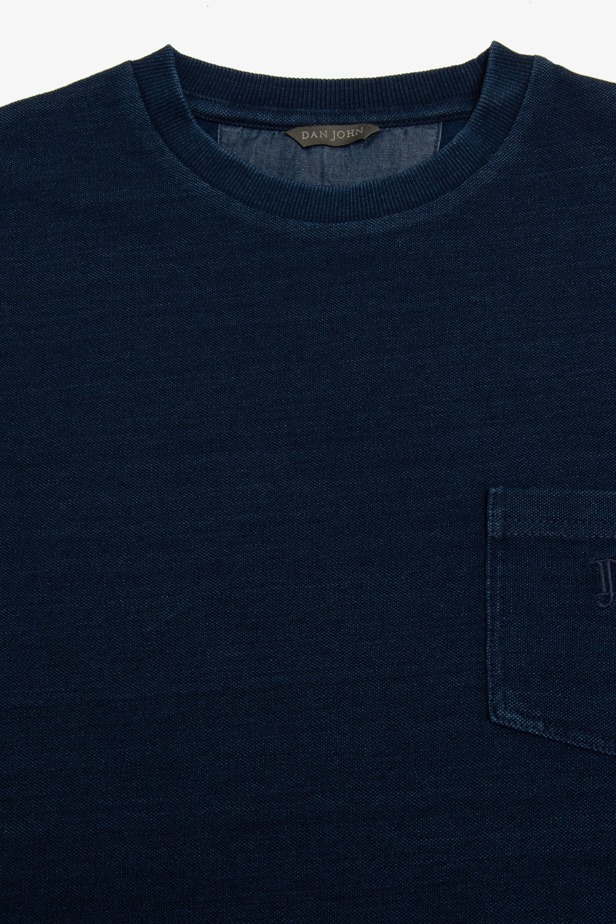 T-shirt piquet di cotone denim-Dan John