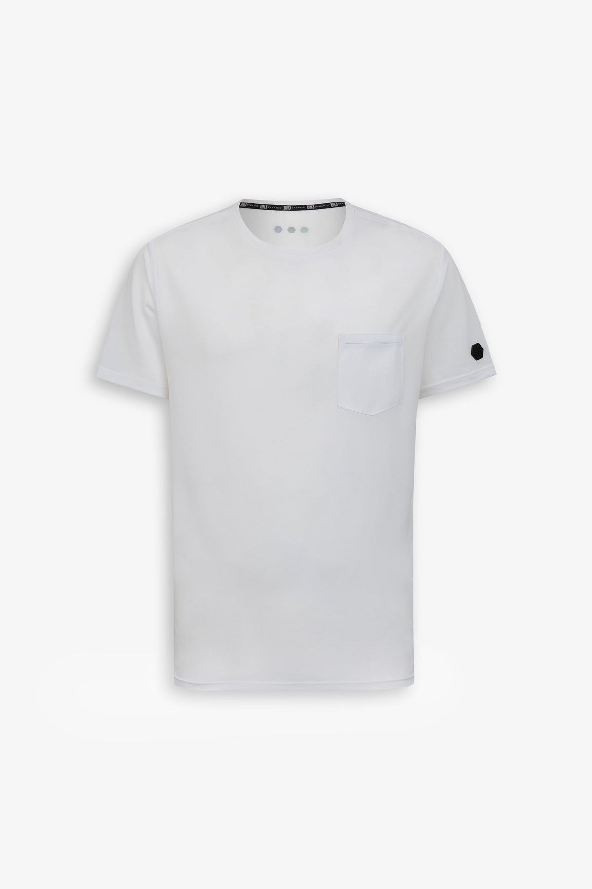 T-shirt tecnica con taschino DNJ bianca-Dan John