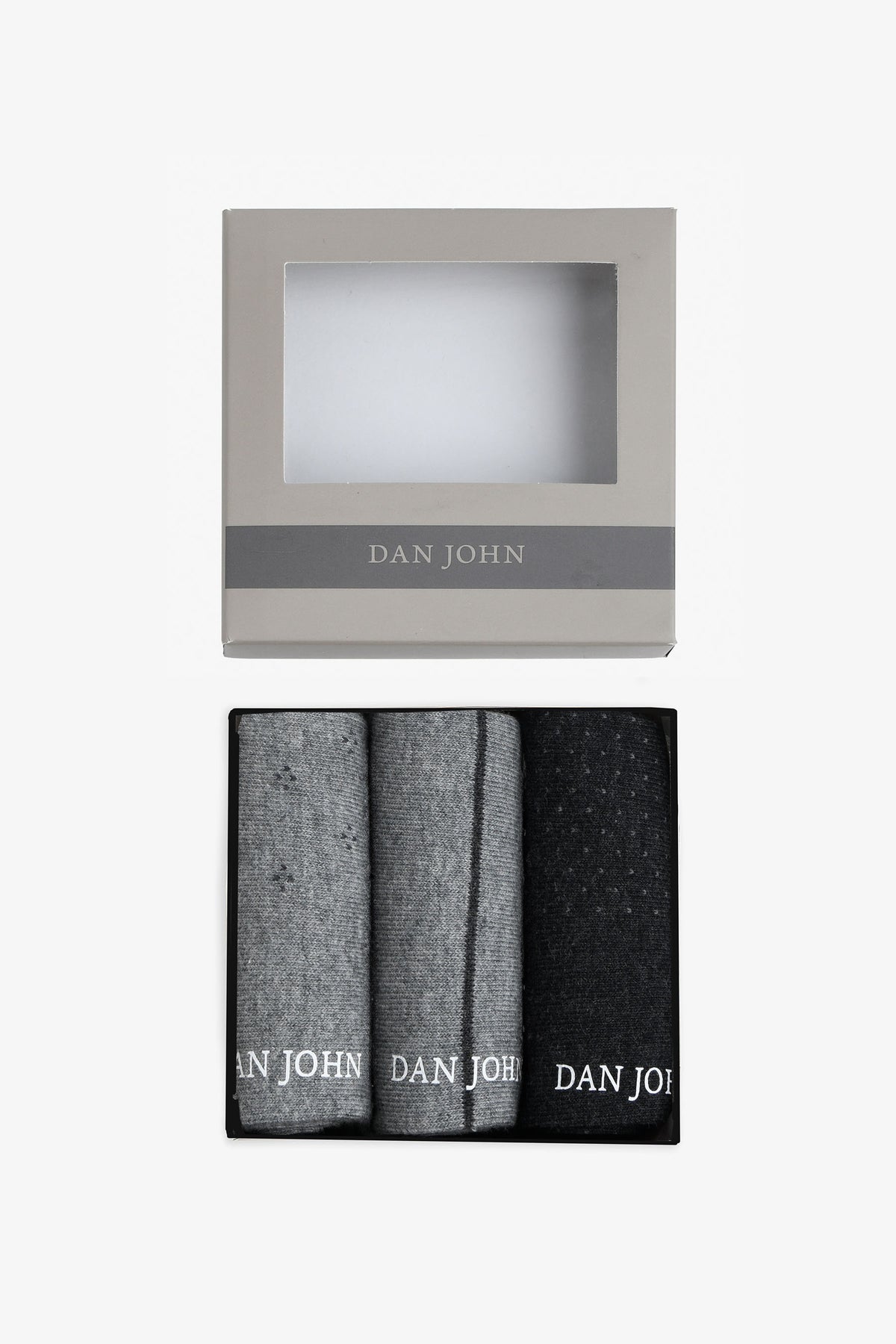 3-pack calzini multi fantasia grigio-Dan John