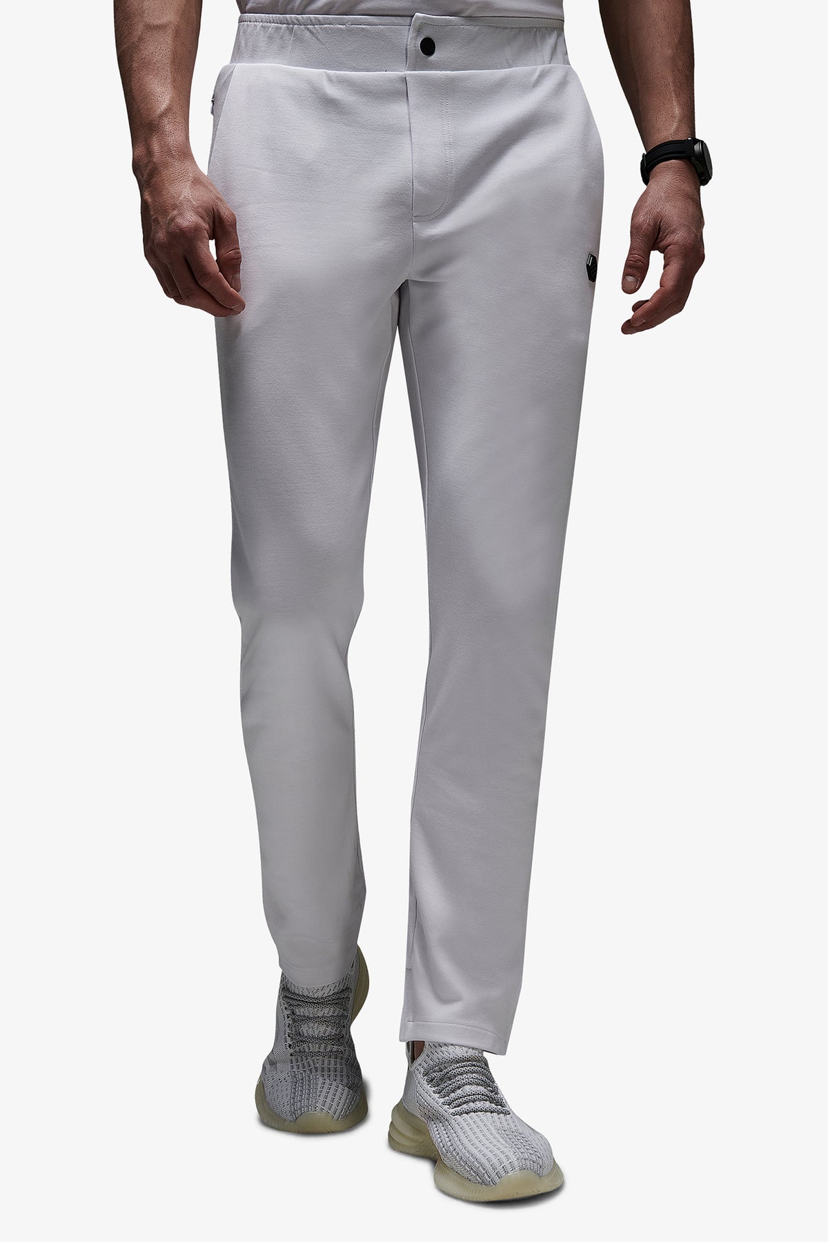 DNJ white soft technical trousers