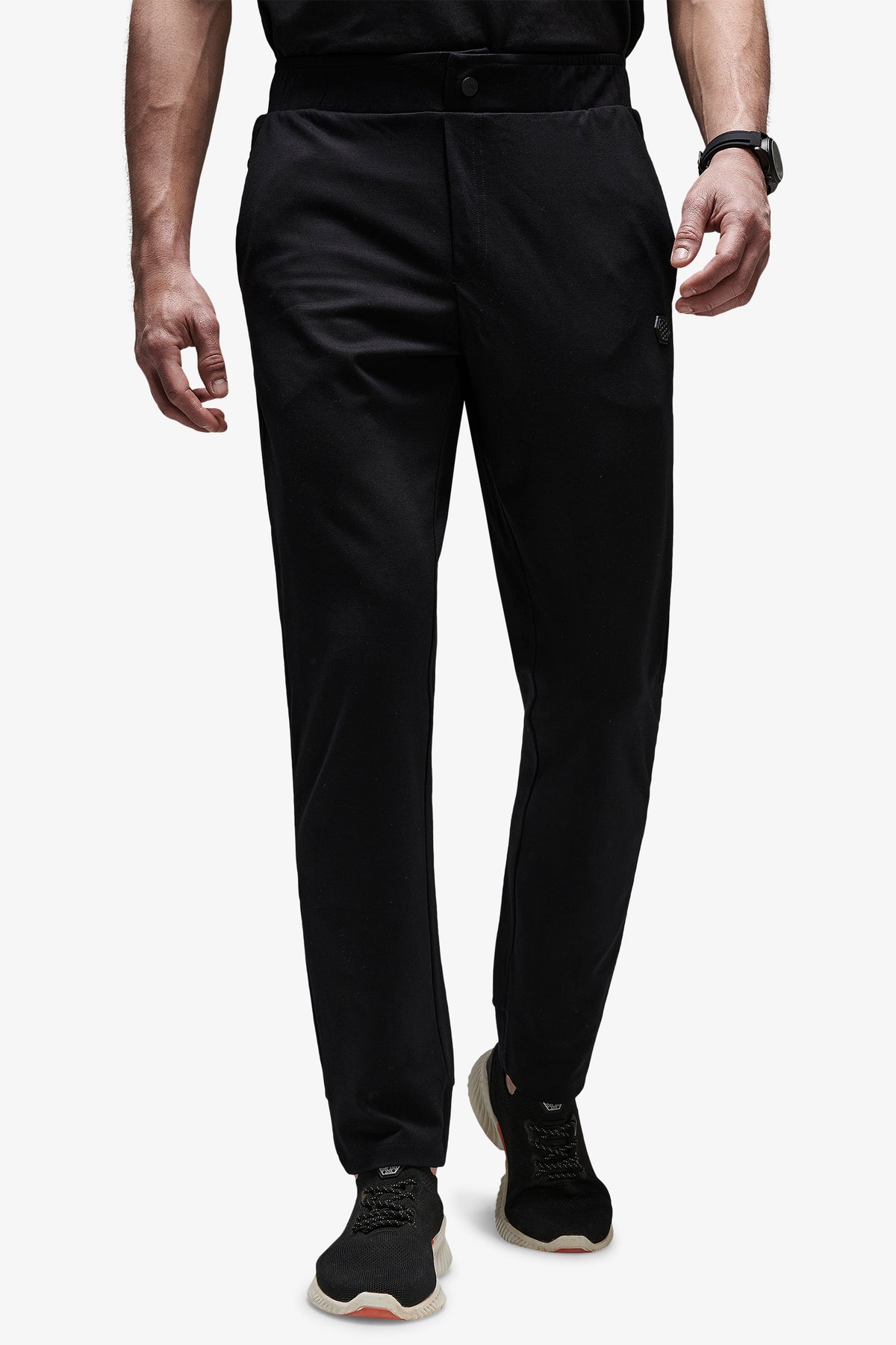 DNJ black soft technical trousers