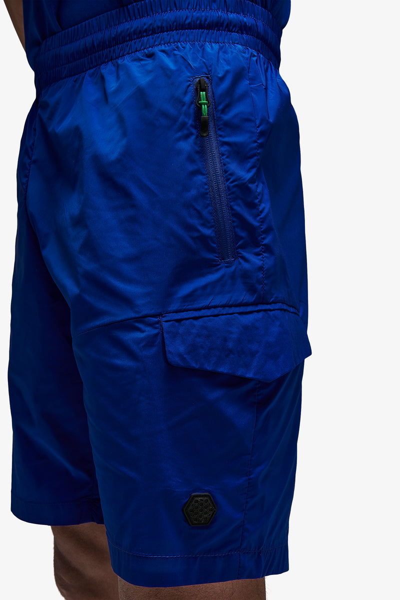 Bermudas técnicas con bolsillo grande color azul Francia