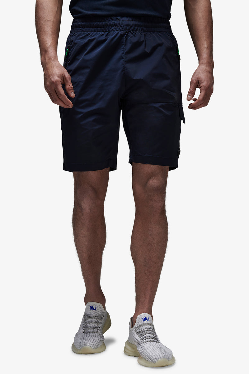 DNJ Blue Technical Bermuda Shorts With Large Pocket