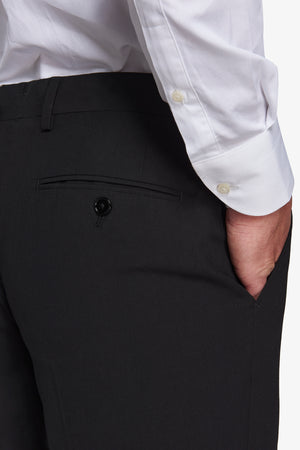 Pantalón de traje clásico en color liso negro