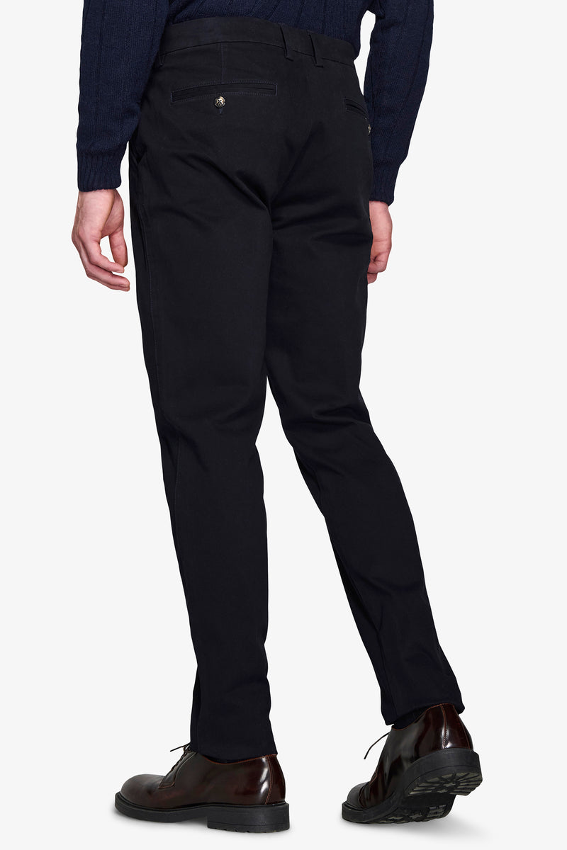 Pantalon chino en gabardine bleu