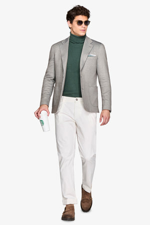 Sage Herringbone jersey blazer