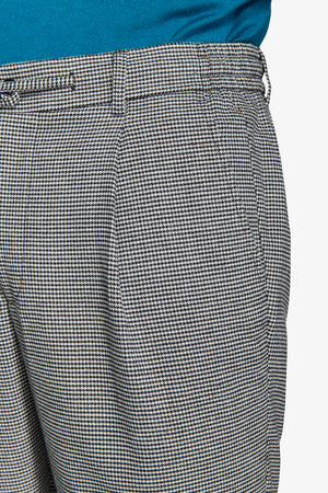 Black Houndstooth worker suit trousers