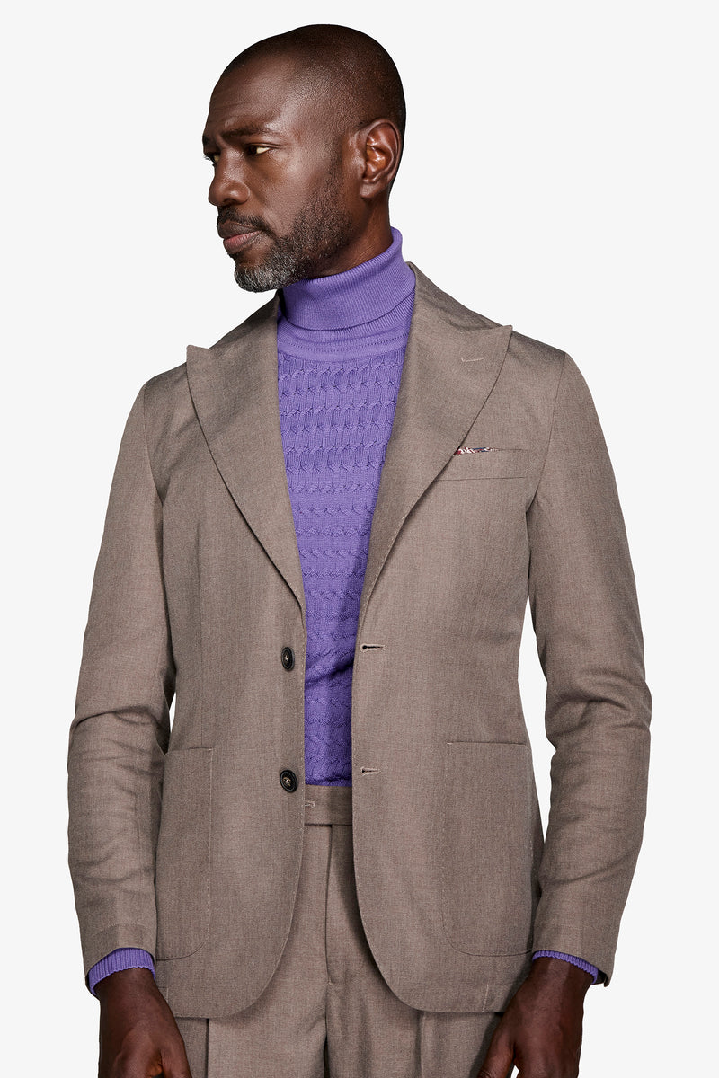 Giacca twill tortora