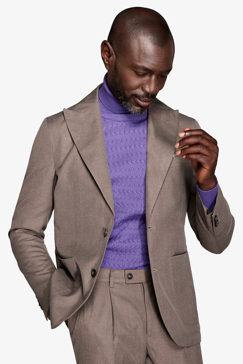 Giacca twill tortora