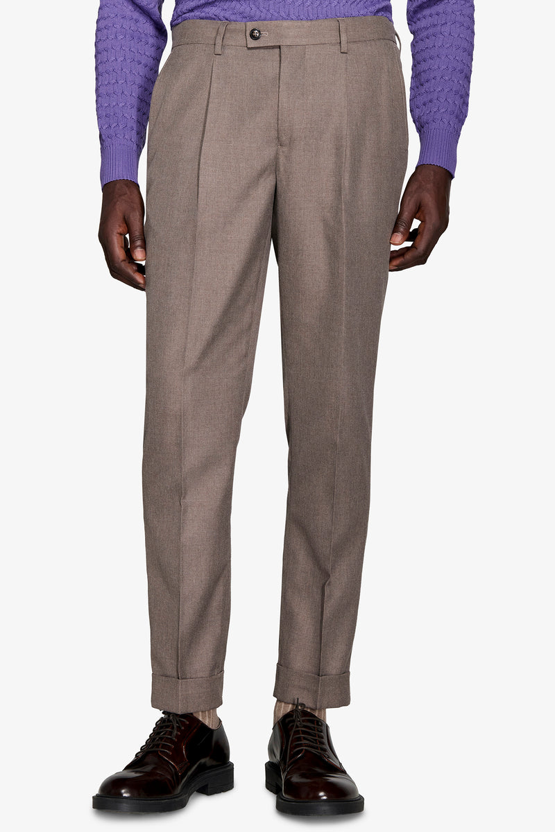 Pantaloni twill tortora