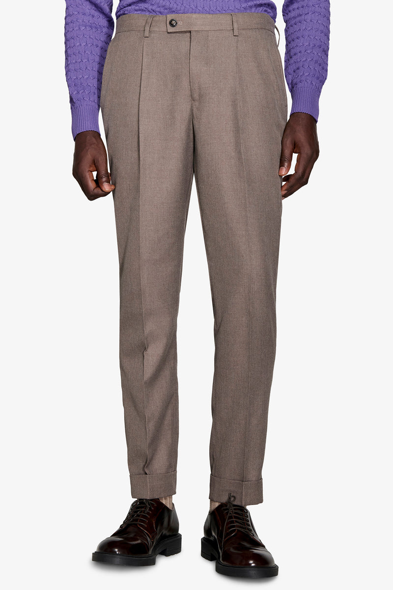 Pantaloni twill tortora