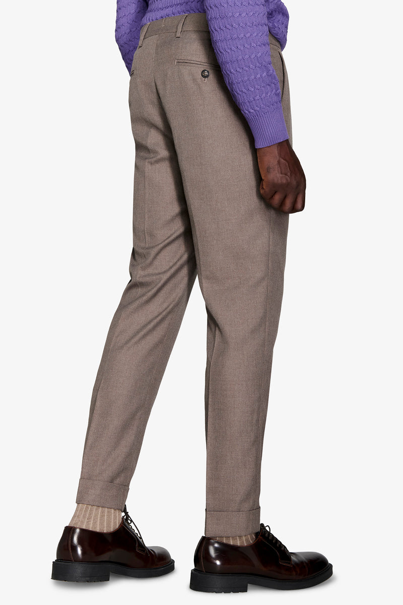 Pantaloni twill tortora