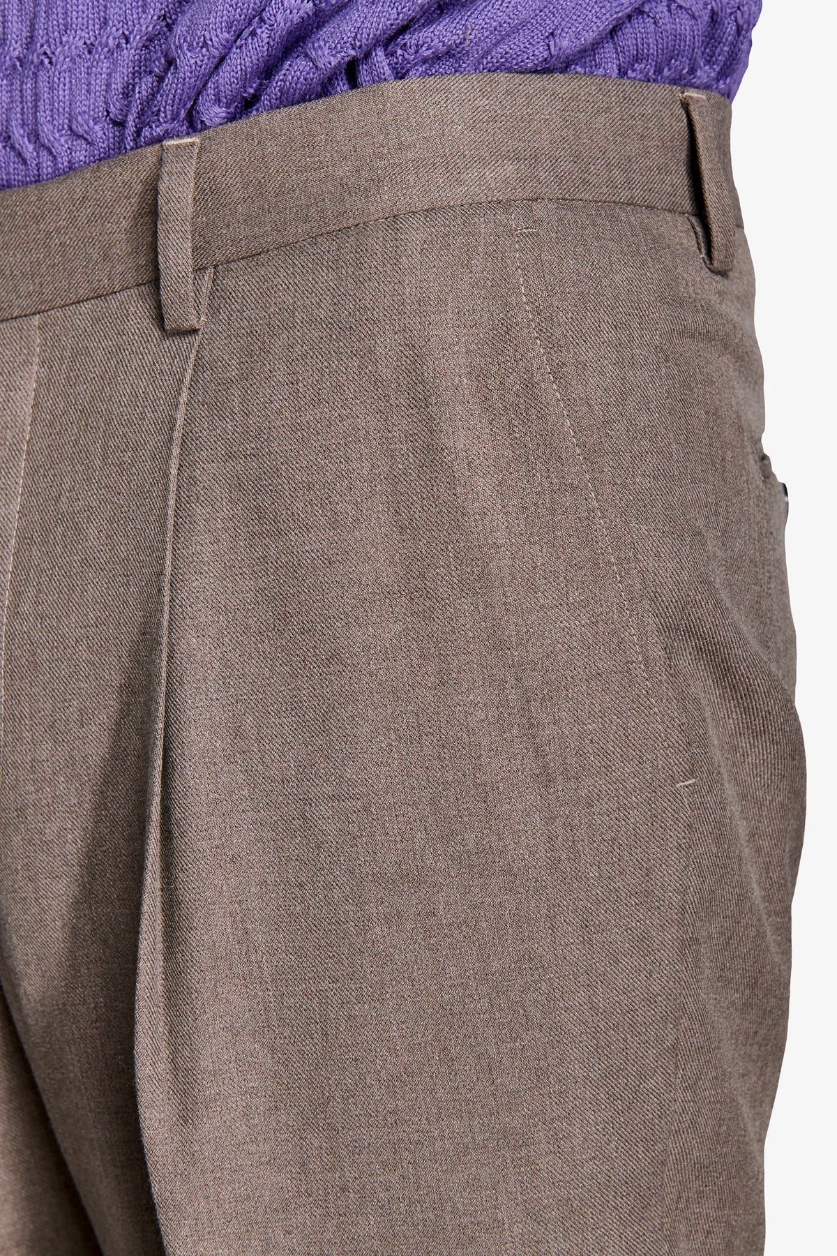 Pantaloni twill tortora