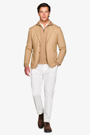 Beige jersey blazer