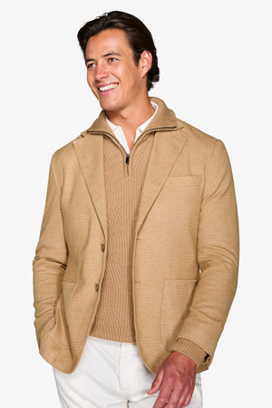 Beige jersey blazer