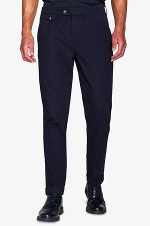 Blue cavalry trousers with pocket