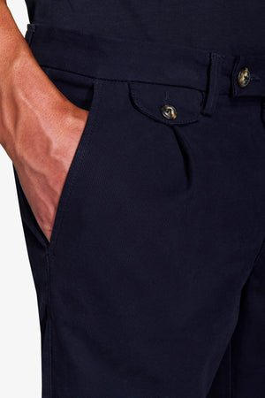 Blue cavalry trousers with pocket