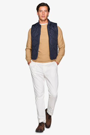 Gilet trapuntato blu-Dan John