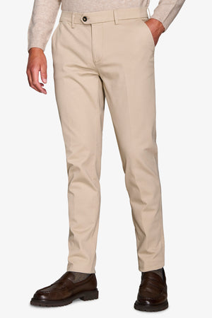 Pantalone chino gabardina gesso-Dan John