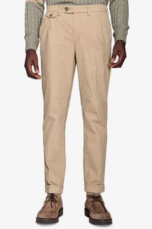 Beige cavalry trousers with pocket