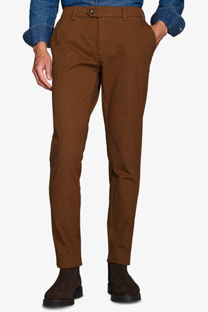 Camel gabardine chinos