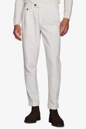 Cream cavalry trousers with pocket