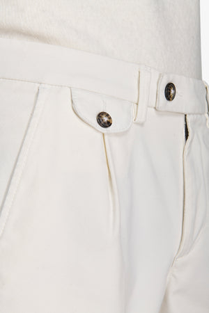 Cream cavalry trousers with pocket