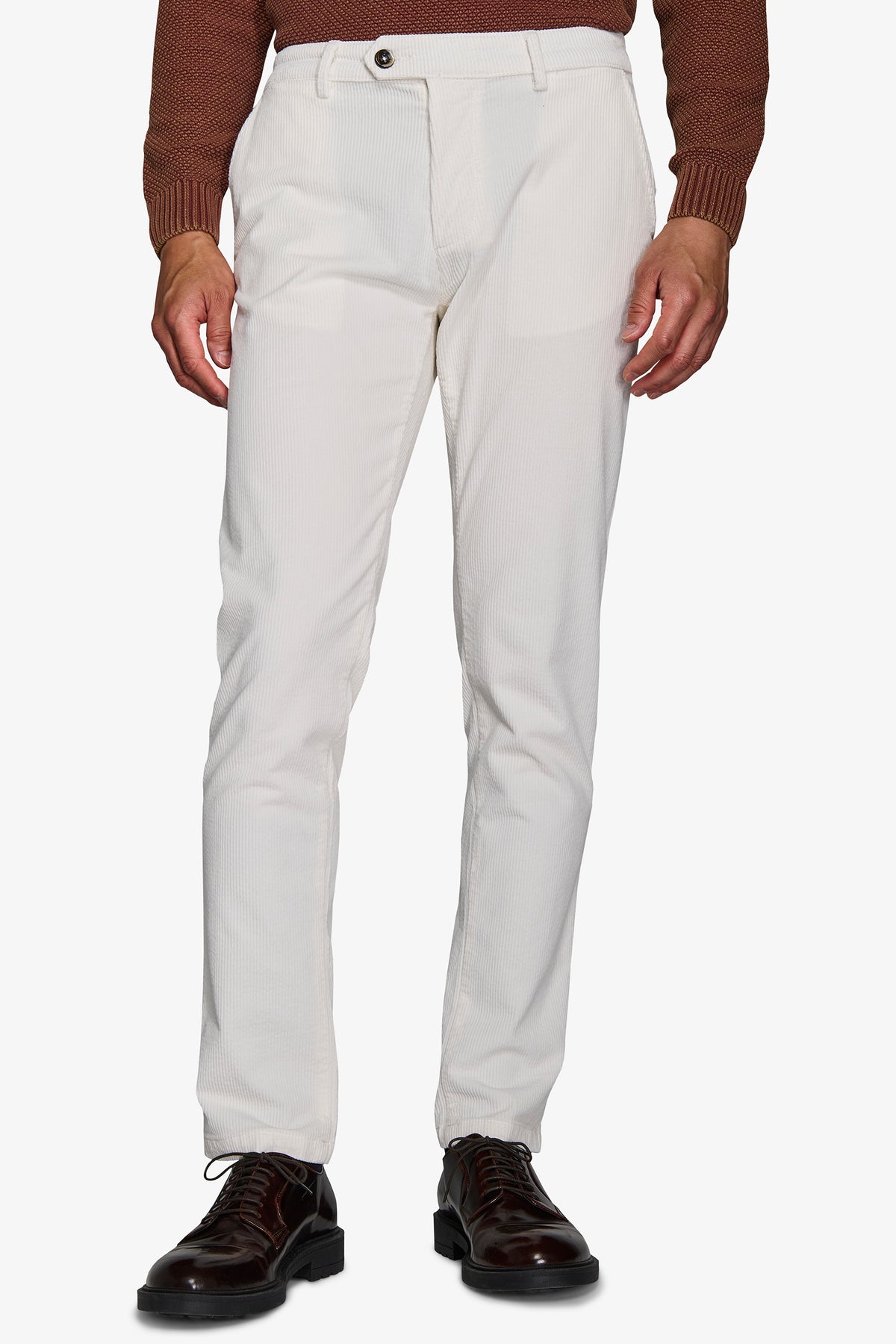 Pantaloni chino in velluto bianco-Dan John
