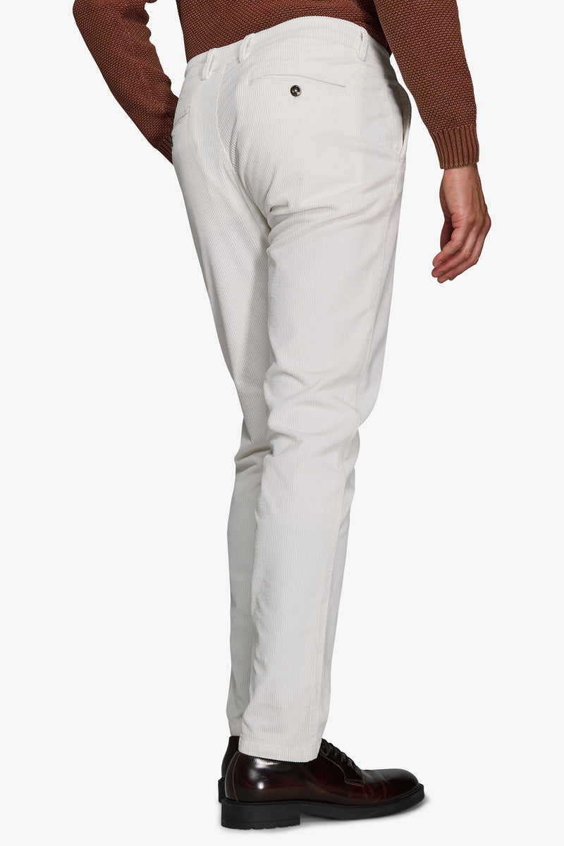 Pantaloni chino in velluto bianco-Dan John