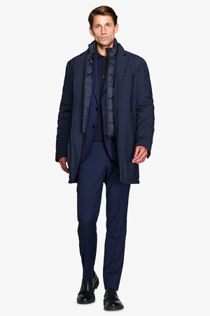 Cappotto tecnico con pettorina blu