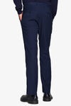 Pantaloni da abito armaturati blu slim-Dan John