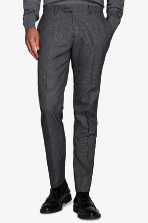 Gray birdseye suit trousers