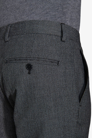 Gray birdseye suit trousers