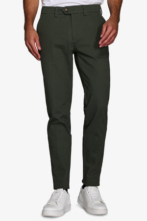 Green gabardine chinos